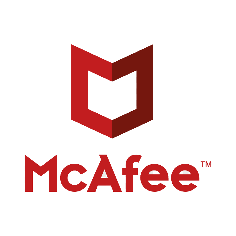 McAfee Antivirus Logo - SaaS Cybersecurity Client